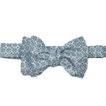 Tied large butterfly blue 2 toned bow tie