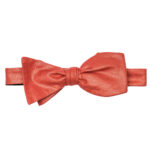 tied Salmon pink bow tie